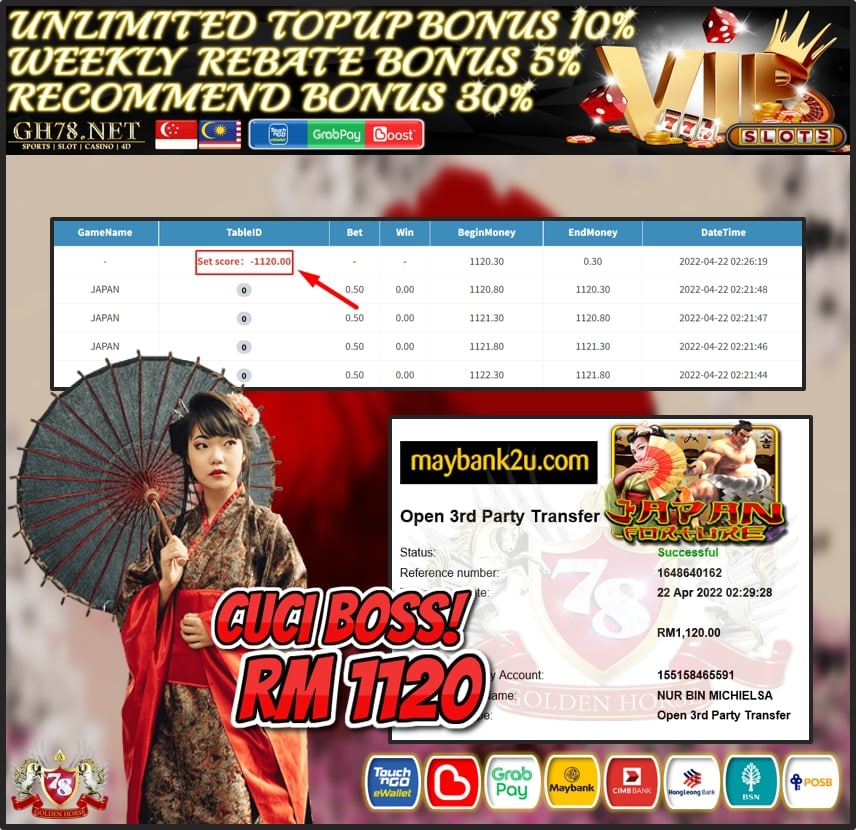 PUSSY888 '' JAPAN FORTUNE '' CUCI RM 1,120 ♥