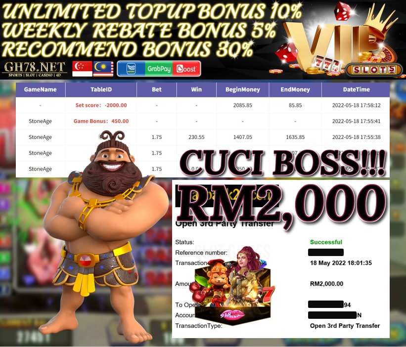 918KISS '' STONE AGE '' CUCI RM 2,000 ♥