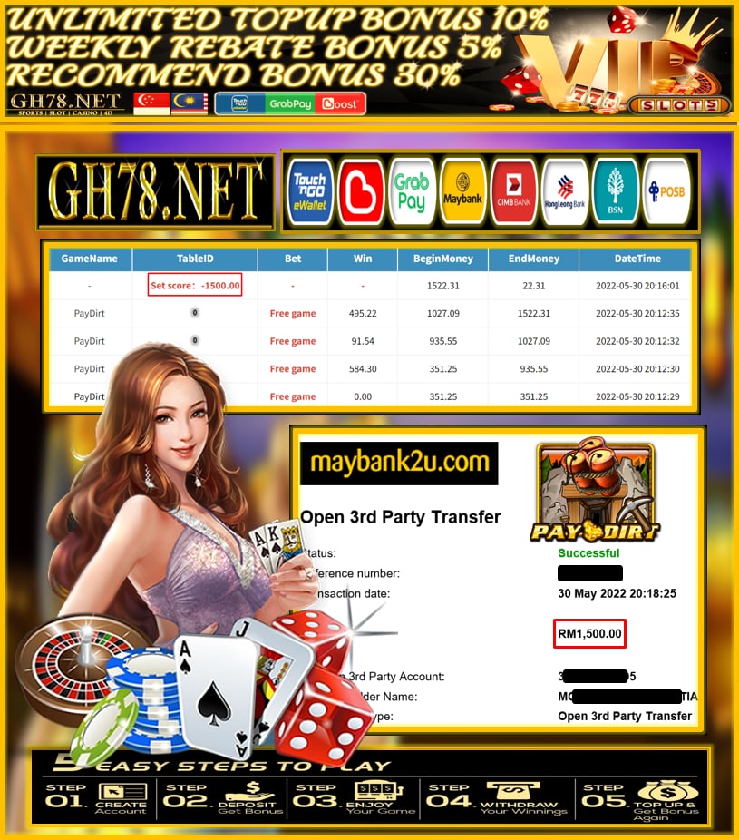 PUSSY888 '' PAYDIRT '' CUCI RM1,500 ♥