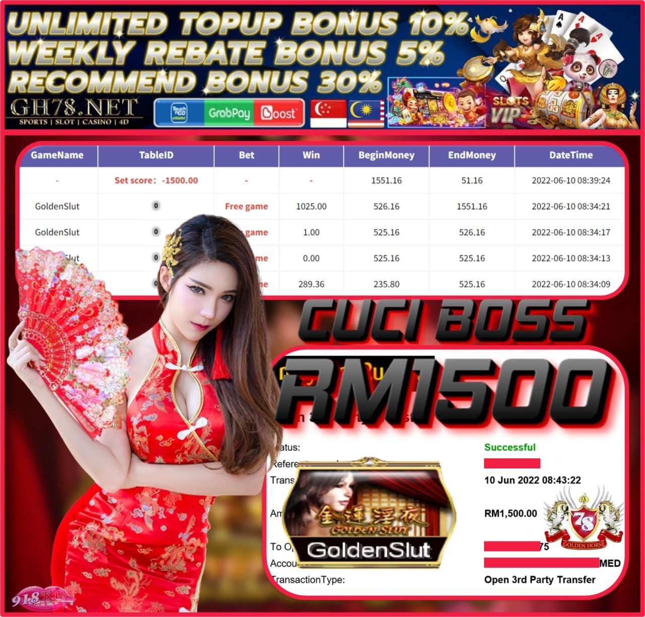 918KISS '' GOLDEN SLUT '' CUCI RM1,500 ♥