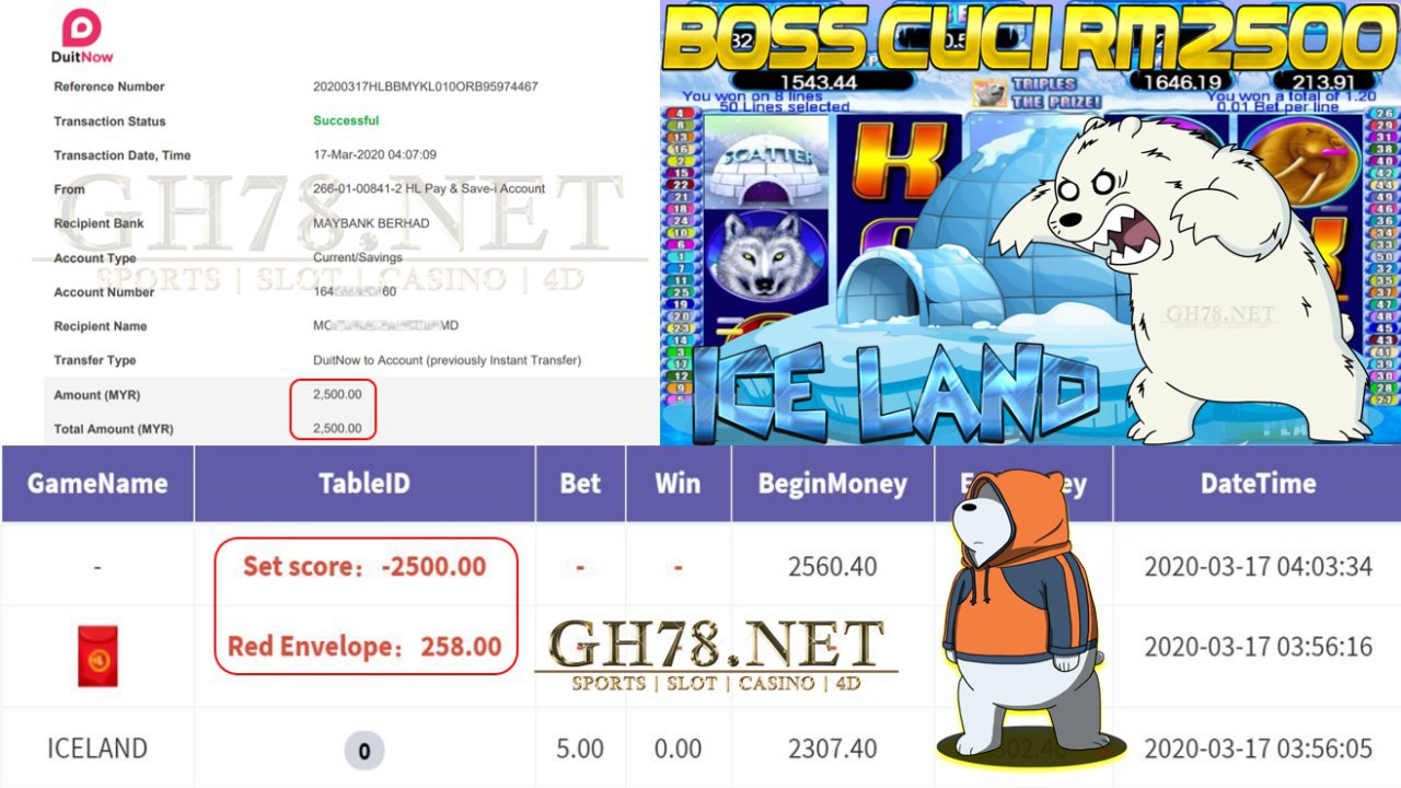 MEMBER MAIN 918KISS GAME ICELAND MINTA OUT RM2500!!!! 