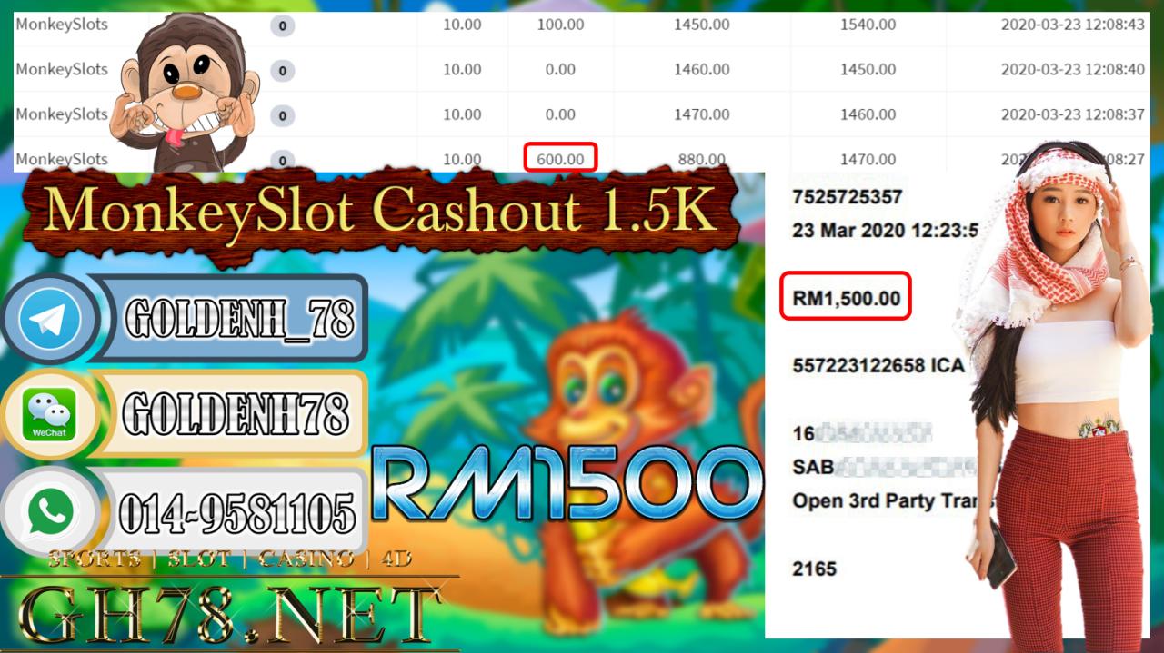 MEMBER MAIN 918KISS GAME MONKEYSLOTS MINTA OUT RM1500!!!!