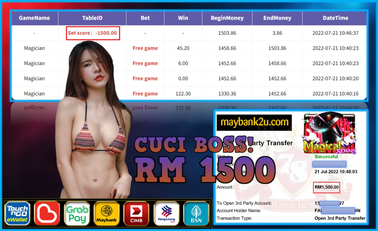 918KISS '' MAGICIAN '' CUCI RM 1,500 ♥