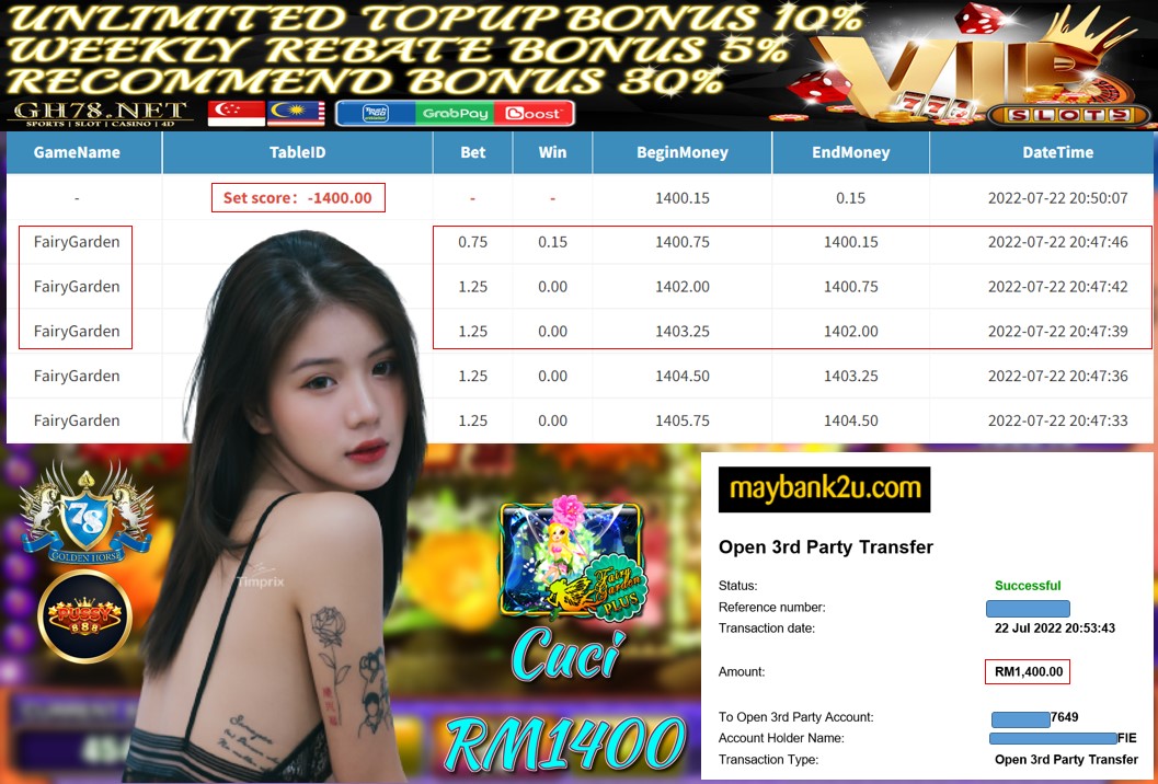 PUSSY888 '' FAIRY GARDEN '' CUCI RM 1,400 ♥