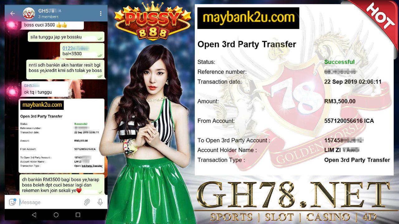 MEMBER MAIN PUSSY888 REQUEST WITHDRAWAL RM3500 !! 