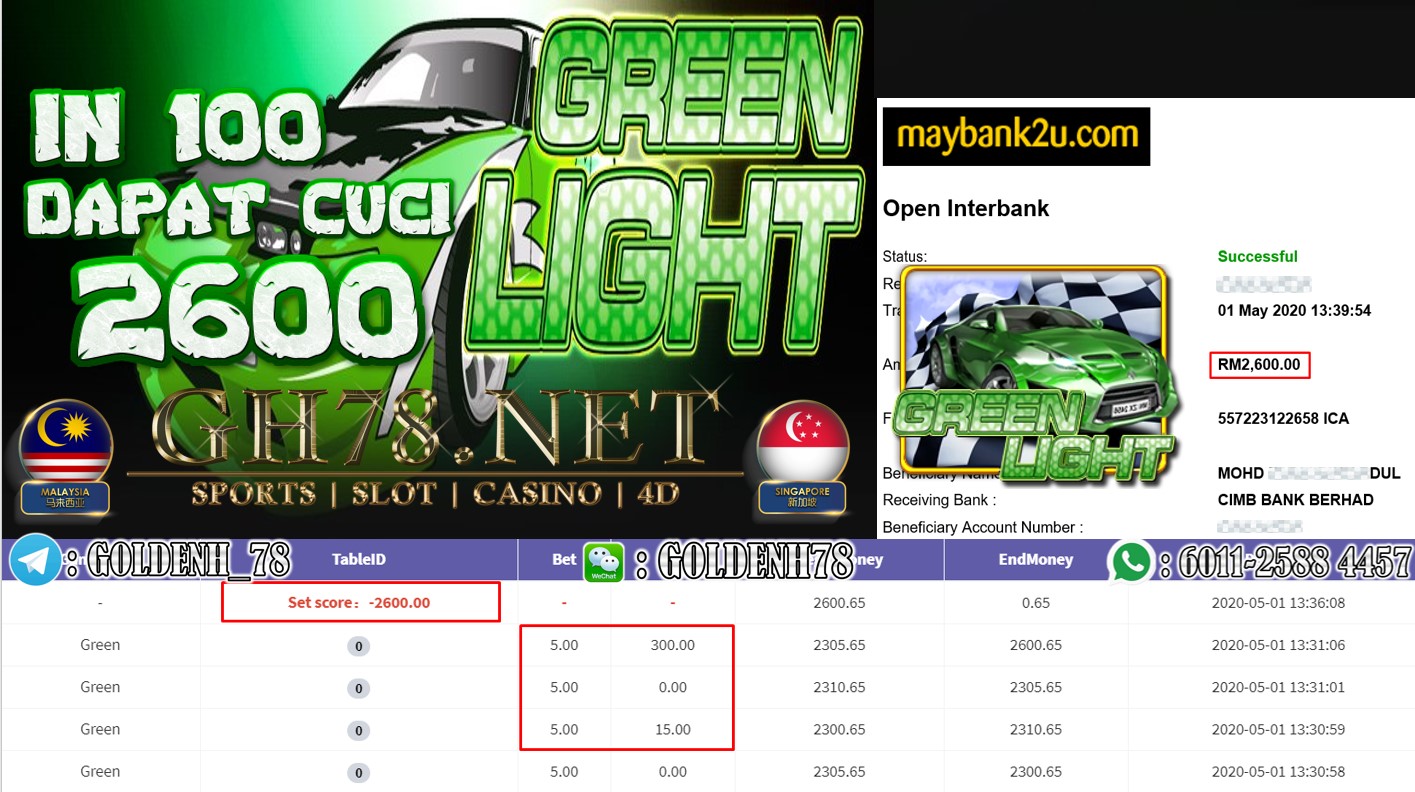 MEMBER IN 100 MAIN GREEN LIGHT CUCI RM2600