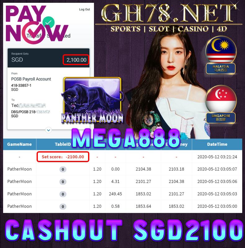 MEMBER PLAY PANTHERMOON CASHOUT SGD2100 !!!