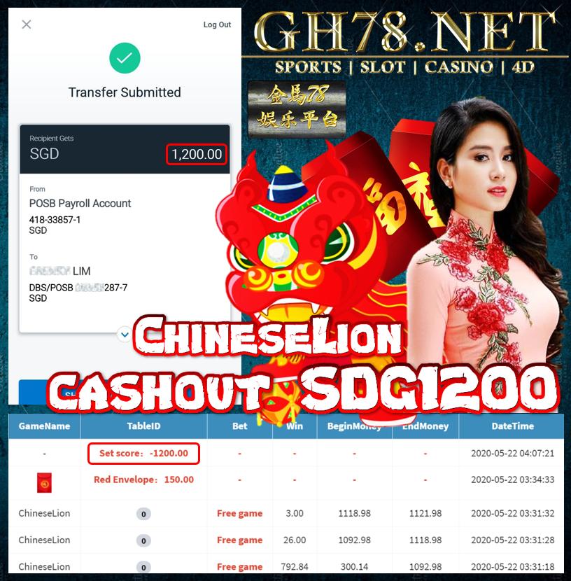 MEMBER PLAY CHINESELION CASHOUT SGD1200