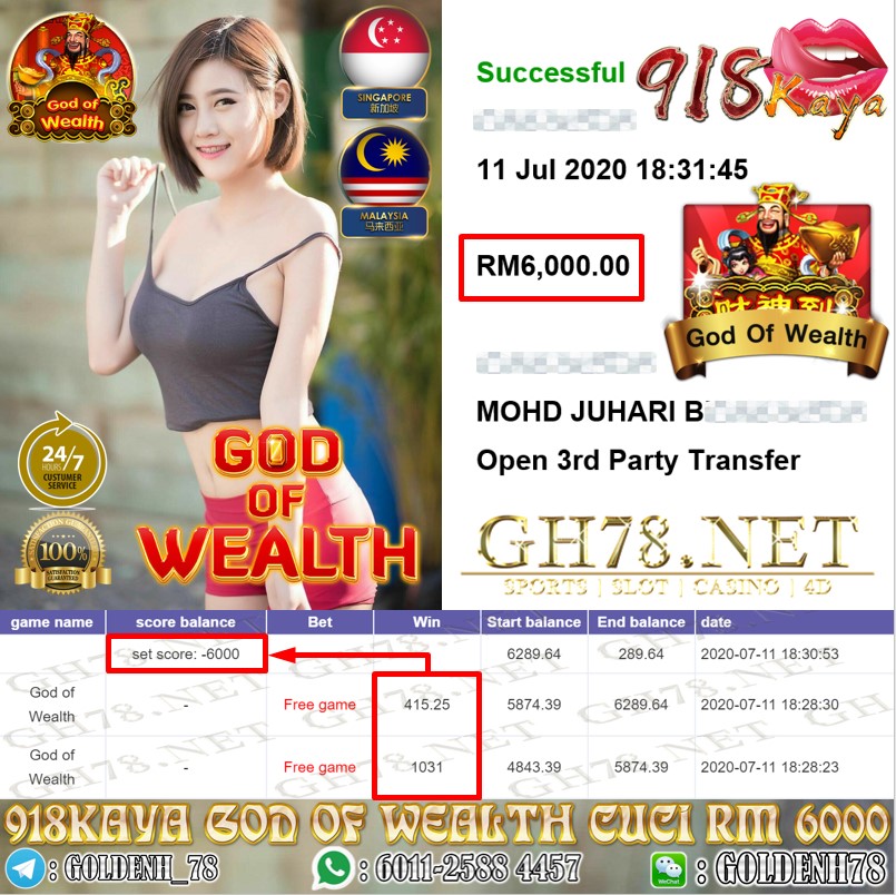 918KAYA GOD OF WEALT CUCI RM6000