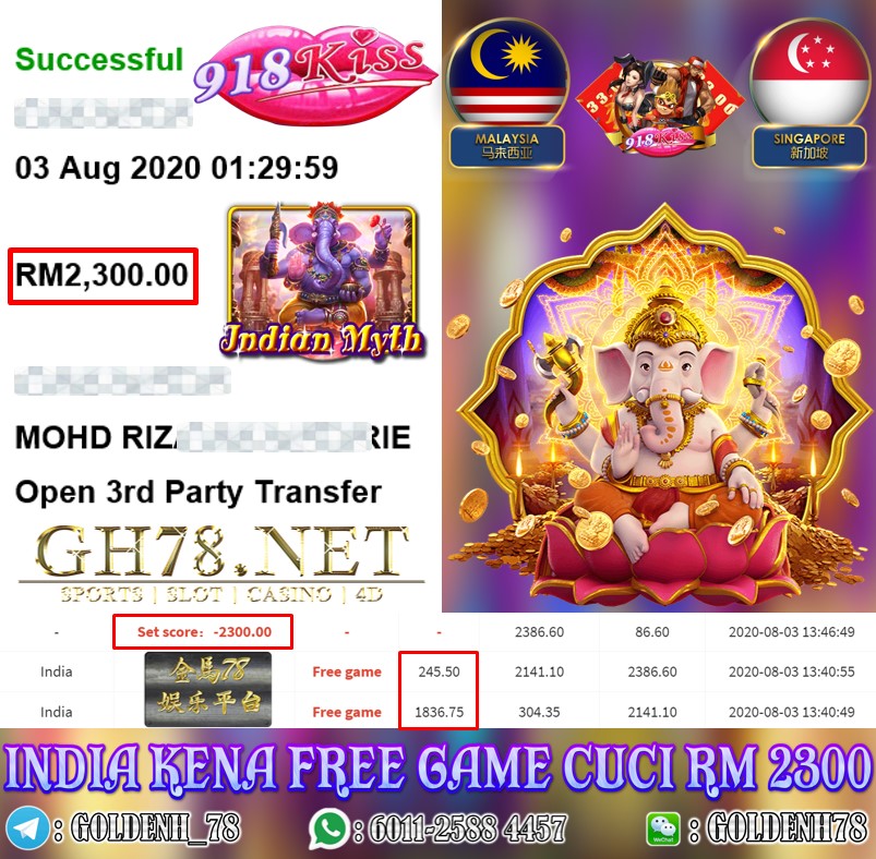 918KISS INDIA KENA FREE GAME CUCI RM2300