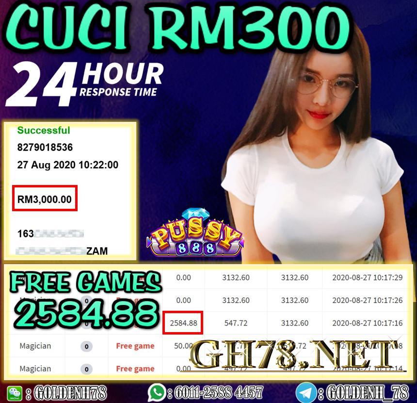 PUSSY888 FT. MAGICIAN CUCI RM3000