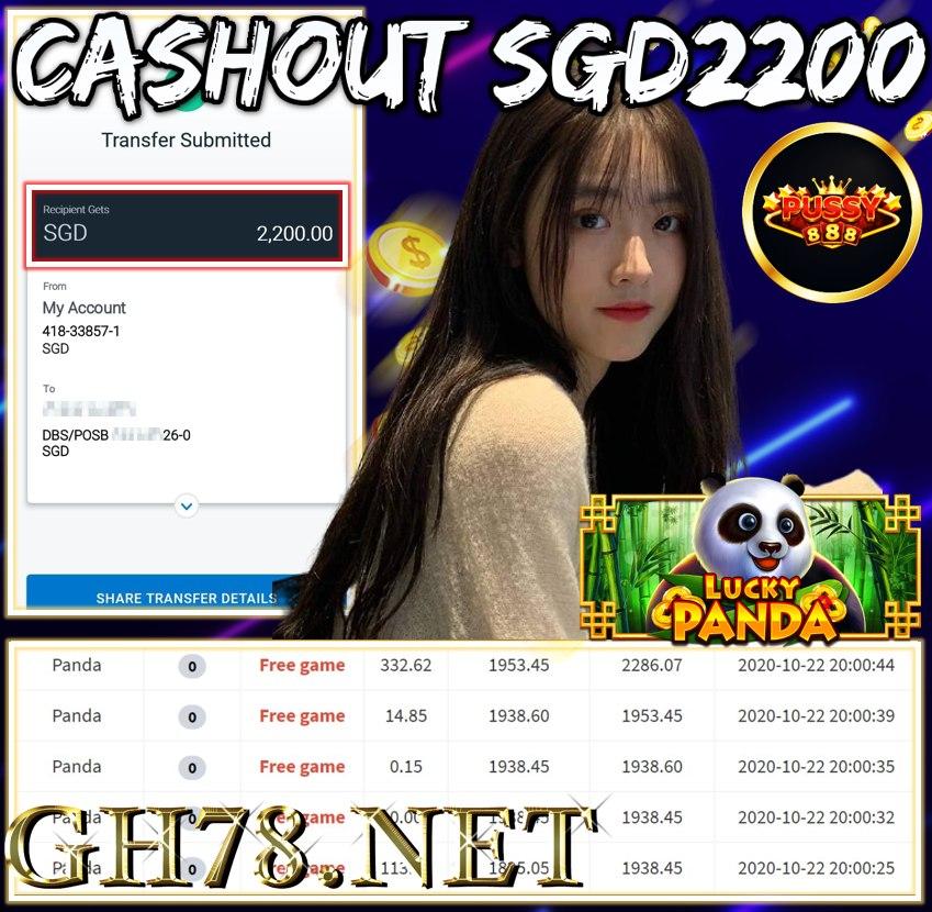 MEMBER PLAY PUSSY888 CASHOUT SGD2200