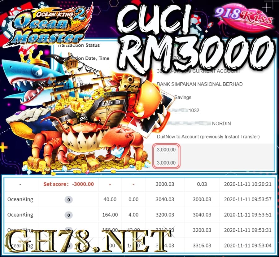 MEMBER MAIN 918KISS CUCI RM3000 !!!
