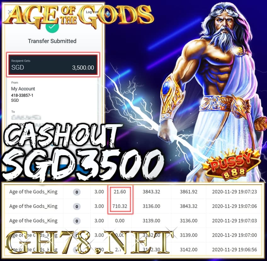 MEMBER PLAY PUSSY888 CASHOUT SGD3500 !!!