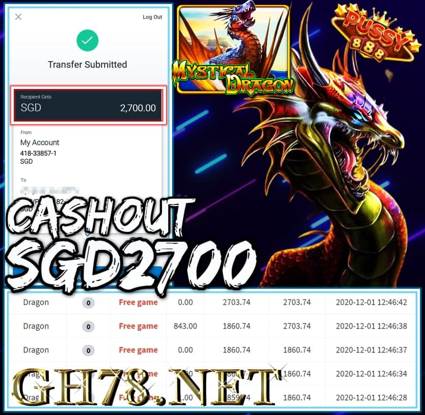 MEMBER PLAY PUSSY888 CASHOUT $2700 !!!