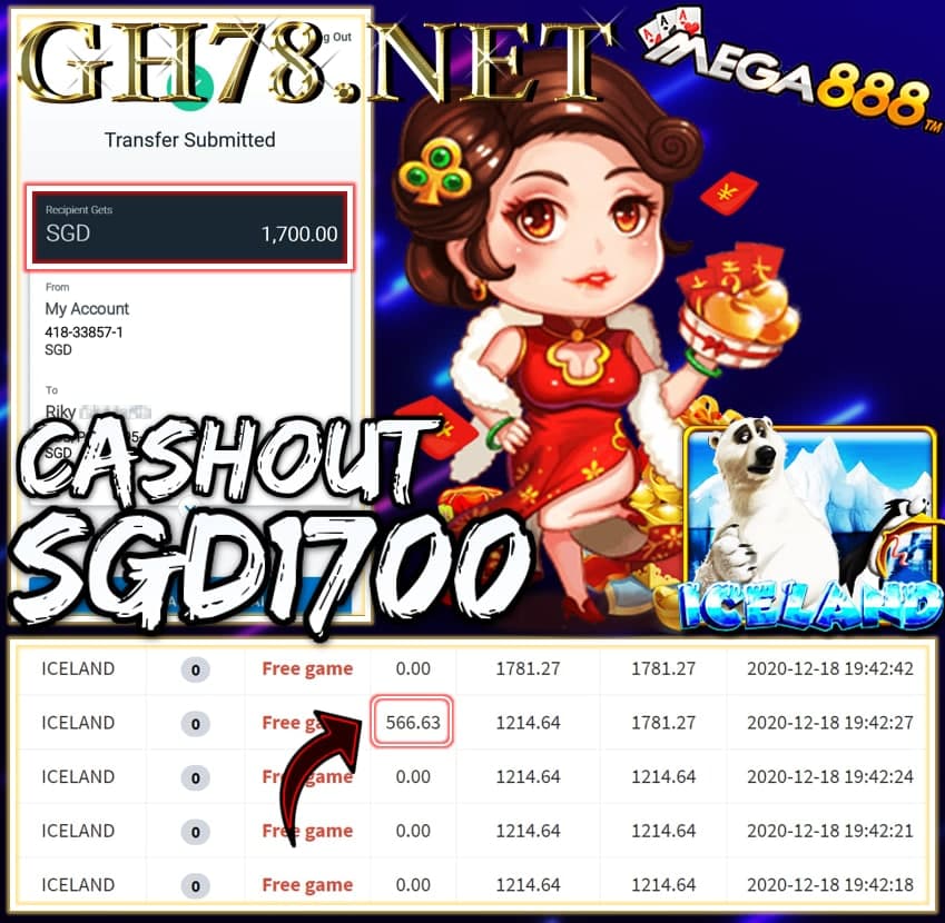 MEMBER PLAY PUSSY888 CASHOUT SGD1700 !!!