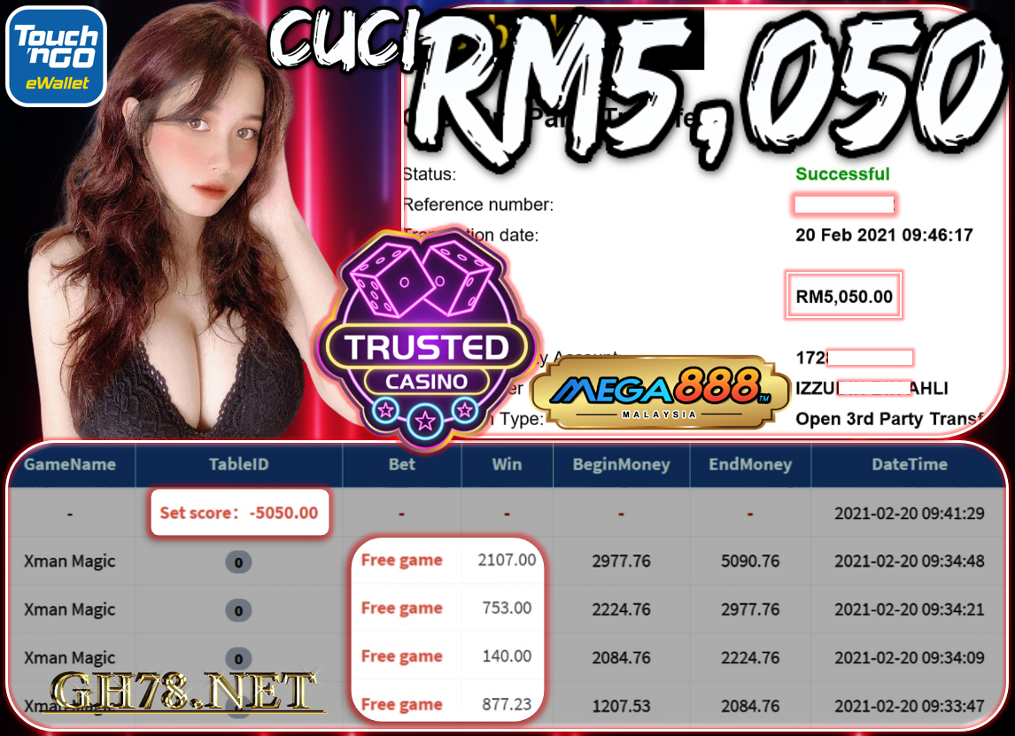 MEMBER MAIN MEGA888 CUCI RM5,050 !!!