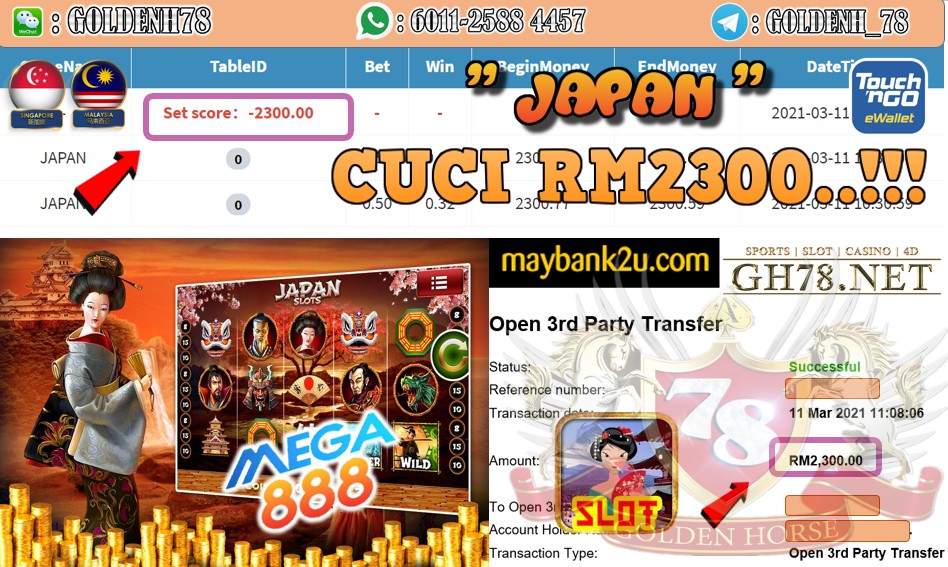 MEGA888 JAPAN GAME CUCI RM2300 JOIN NOW WITH US AT GH78.NET !!