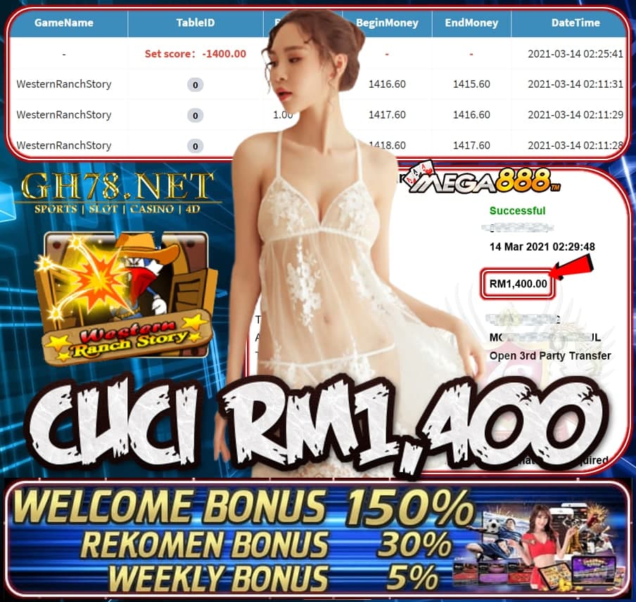 MEGA888 WESTERN RANCH STORY GAME CUCI RM1400 JOIN NOW WITH US AT GH78.NET !!
