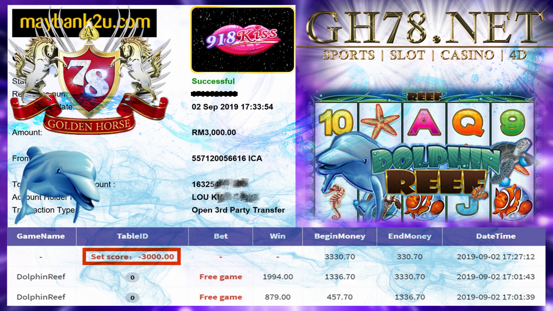 DOLPHINREEFFFF CUCI RM3000 !! BANYAK ONG ONG ~~~ 