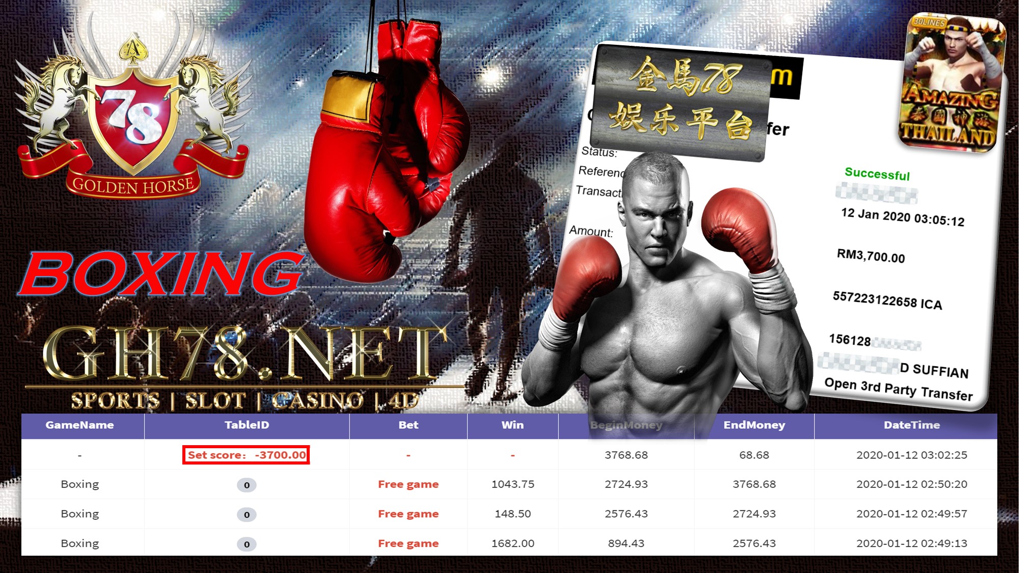 2020 NEW YEAR !!! MEMBER MAIN 918KISS FT.BOXING WITHDRAW RM3700 !!!
