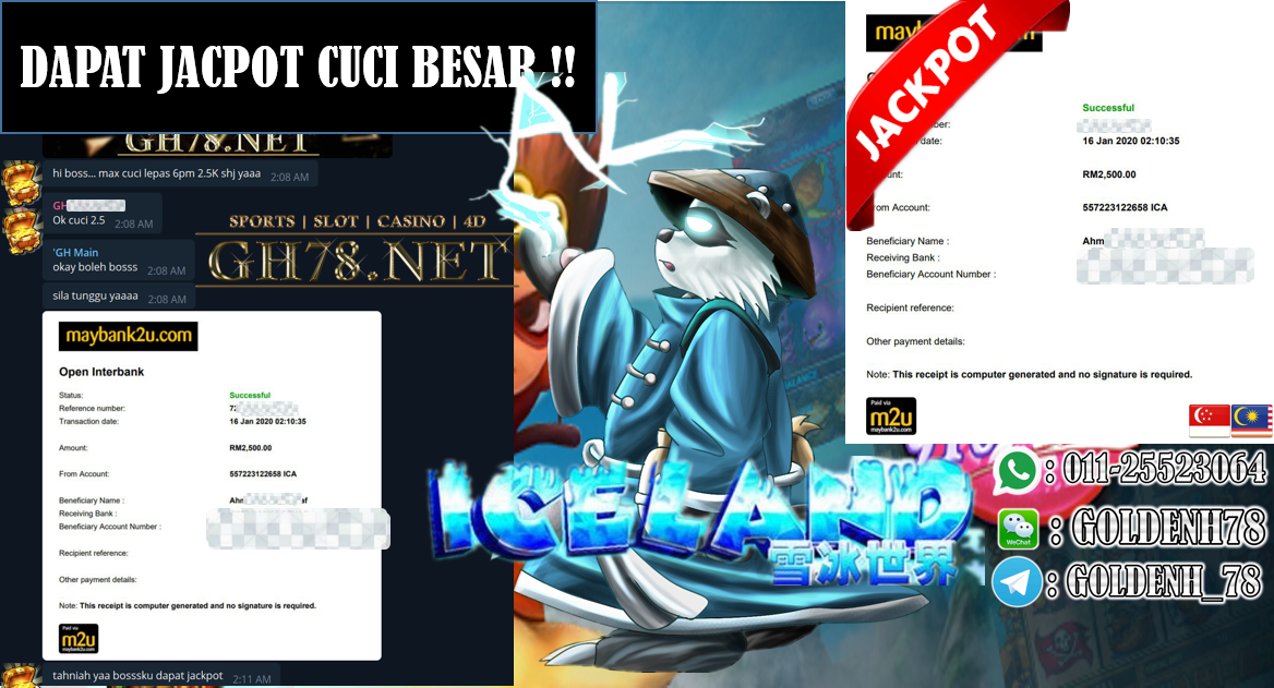 2020 NEW YEAR !!! MEMBER MAIN PUSSY888 FT.ICELAND WITHDRAW RM2500 !!!