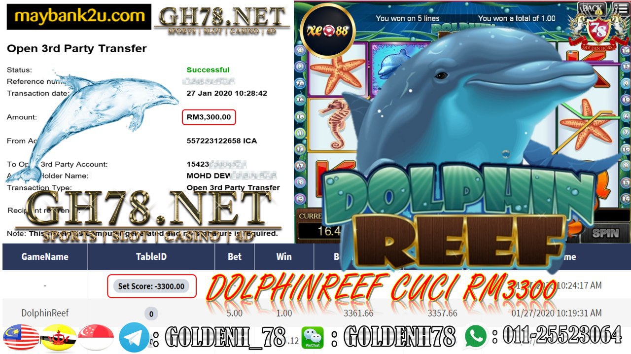 MEMBER MAIN XE88 GAME DOLPHIN REEF MINTA RM3300!!!! 