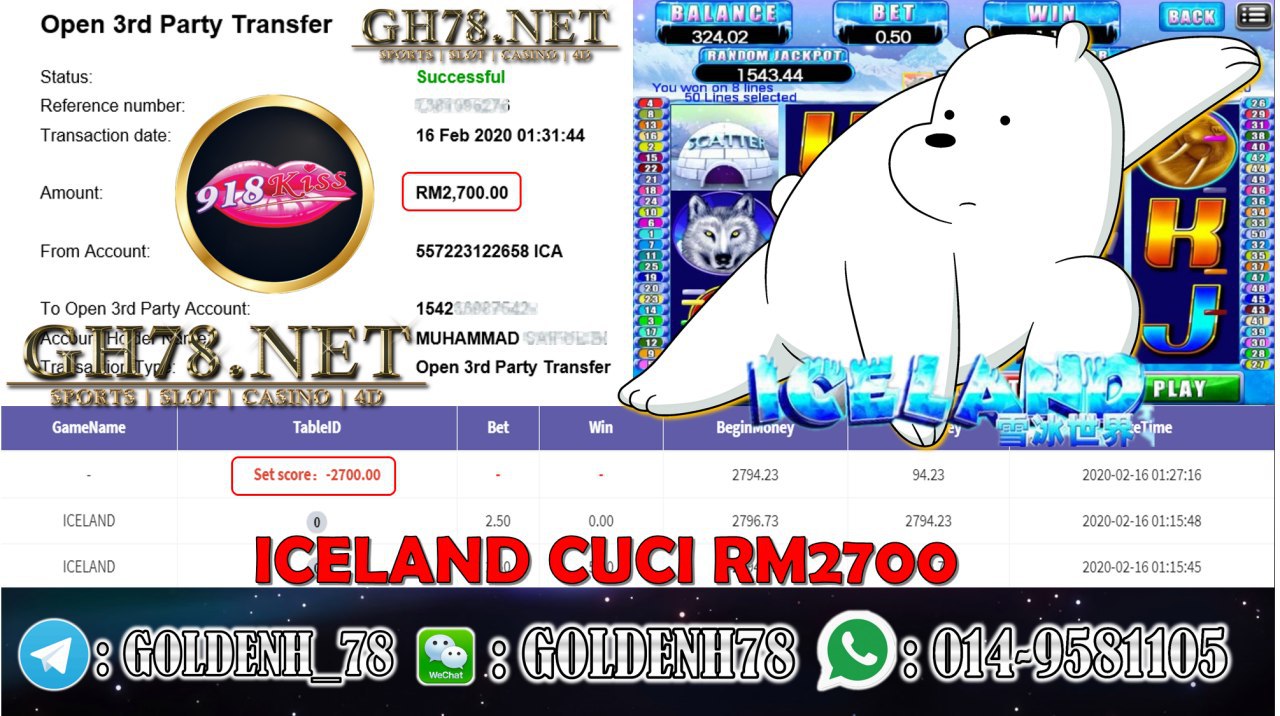 2020 NEW YEAR !!! MEMBER MAIN 918KISS, ICELAND , WITHDRAW RM2700!!